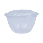 Renewable and Compostable Containers, 18 oz, 5.5" Diameter x 2.3" h, Clear, Plastic, 150/Carton