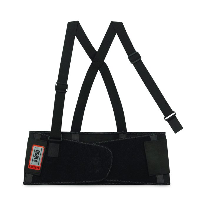 795220 ProFlex 1650 Economy Elastic Back Support Brace, 3X-Large, 46" to 52" Waist, Black - Image 1