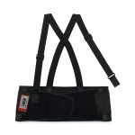 ProFlex 1650 Economy Elastic Back Support Brace, 4X-Large, 52" to 58" Waist, Black
