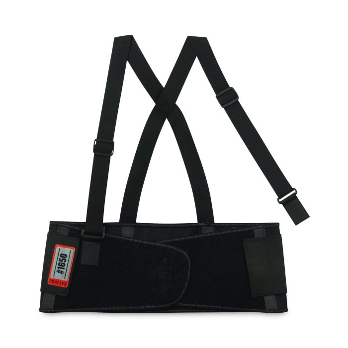 796755 ProFlex 1650 Economy Elastic Back Support Brace, 4X-Large, 52" to 58" Waist, Black - Image 1