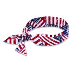 Chill-Its 6700 Cooling Bandana Polymer Tie Headband, One Size Fits Most, Stars and Stripes