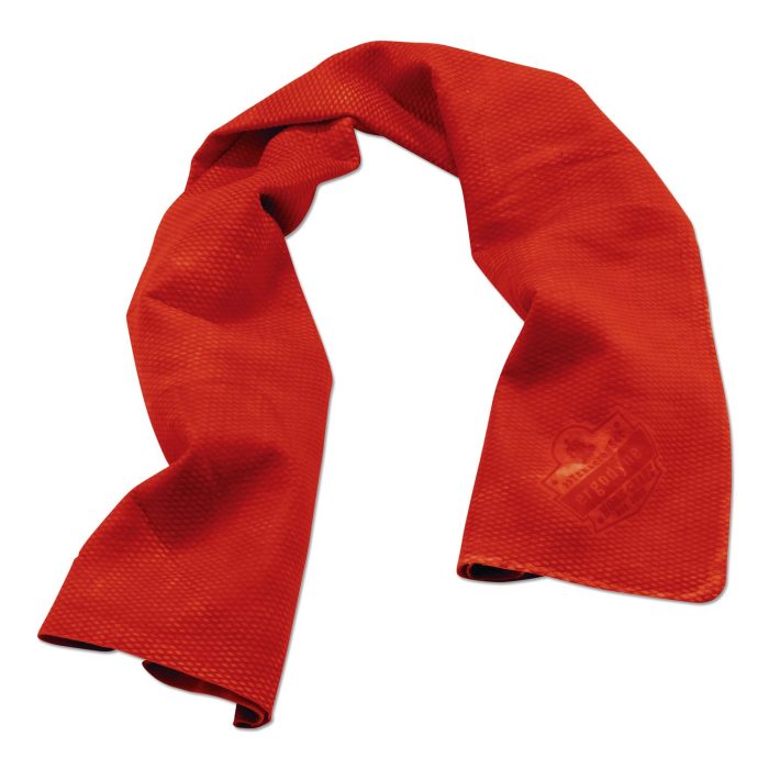 15093163 Chill-Its 6602 Evaporative PVA Cooling Towel, 29.5 x 13, One Size Fits Most, PVA, Orange - Image 1