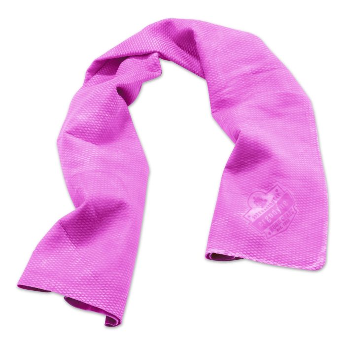 15093167 Chill-Its 6602 Evaporative PVA Cooling Towel, 29.5 x 13, One Size Fits Most, PVA, Pink - Image 1