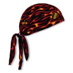 Chill-Its 6615 High-Performance Bandana Doo Rag with Terry Cloth Sweatband, One Size Fits Most, Flames