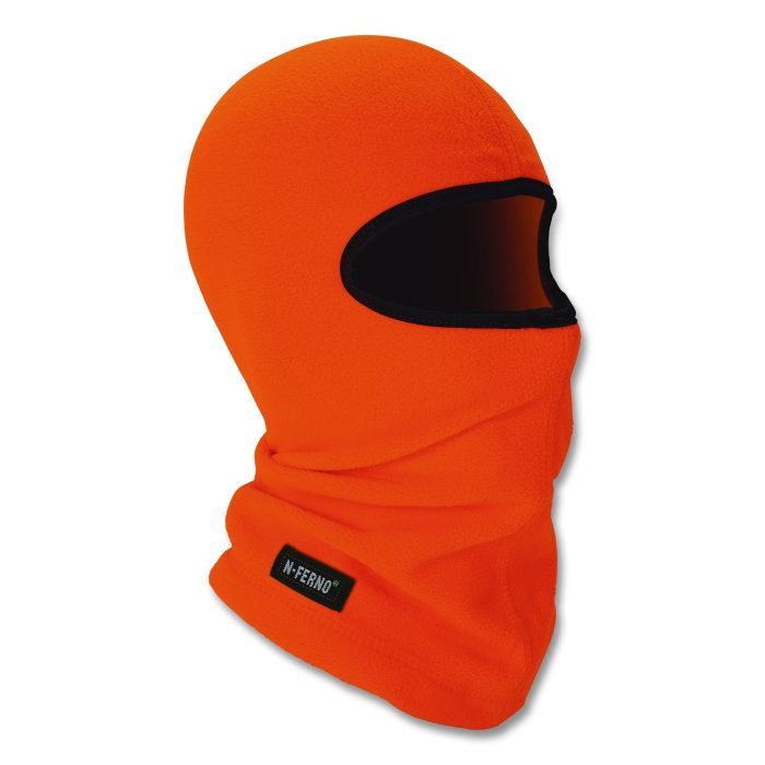 902881 N-Ferno 6821 Fleece Balaclava Face Mask, One Size Fits Most, Orange - Image 1