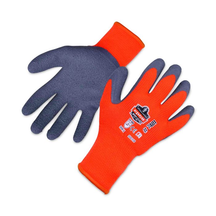 794545 ProFlex 7401-CASE Coated Lightweight Winter Gloves, EN388: 2131X, 9" Long, 2X-Large, Orange, Pair - Image 1
