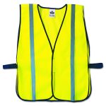 GloWear 8020HL Safety Vest, Polyester Mesh, Hook Closure, One Size Fit All, Lime