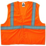 GloWear 8205HL Type R Class 2 Super Econo Mesh Vest, Polyester Mesh, Small to Medium, Orange