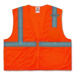GloWear 8210Z Class 2 Economy Mesh Vest, Polyester, Orange, Small/Medium