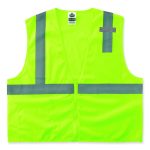 GloWear 8210Z Class 2 Economy Mesh Vest, Polyester, Lime, 4X-Large/5X-Large