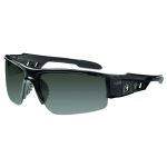 Skullerz Dagr Safety Glasses, Black Half Frame, Smoke Single Lens