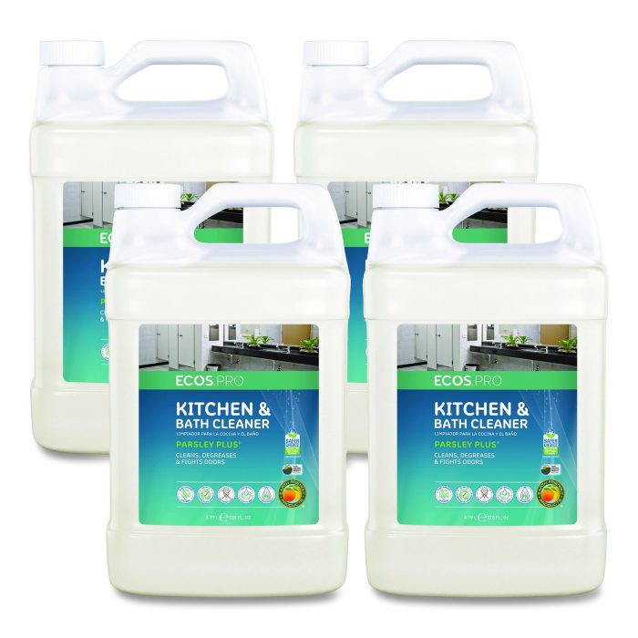 15048750 Parsley Plus All-Purpose Kitchen and Bathroom Cleaner, Herbal Scent, 1 gal Bottle, 4/Carton - Image 1