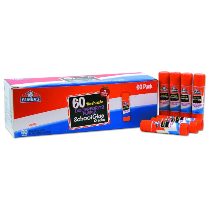 303215 Disappearing Purple All Purpose Glue Sticks, 0.24 Oz, Dries Clear, 60/box - Image 1