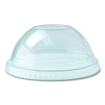 Kal-Clear/Nexclear Drink Cup Lids, Dome Lid with No Hole, Fits 12 oz to 20 oz Cold Cups, Plastic, Clear, 1,000/Carton