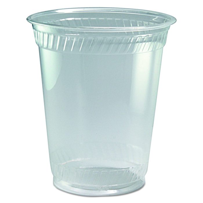 245931 Kal-Clear PET Cold Drink Cups, Squat, 12 oz to 14 oz, Plastic, Clear, 50/Sleeve, 20 Sleeves/Carton - Image 1