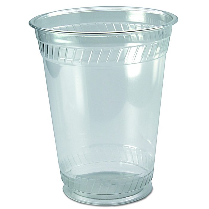 240958 Kal-Clear PET Cold Drink Cups, 16 oz to 18 oz, Plastic, Clear, 50/Sleeve, 20 Sleeves/Carton - Image 1
