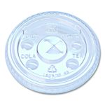 Kal-Clear/Nexclear Drink Cup Lids, X-Style Straw Slot/Flavor Buttons, Fits 9 oz to 10 oz Cold Cups, Plastic, Clear, 2,500/CT