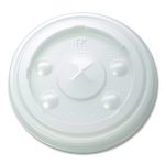 Kal-Clear/Nexclear Drink Cup Lids, Flat, X-Style Straw Slot, Fits 12 oz to 14 oz Cold Cups, Plastic, Translucent, 1,000/CT
