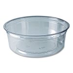 Recycleware Round Deli Container, 8 oz, 4.6" Diameter x 1.7" h, Clear, Plastic, 500/Carton