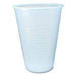 RK Ribbed Cold Drink Cups, 14 oz, Plastic, Clear, 50/Sleeve, 20 Sleeves/Carton