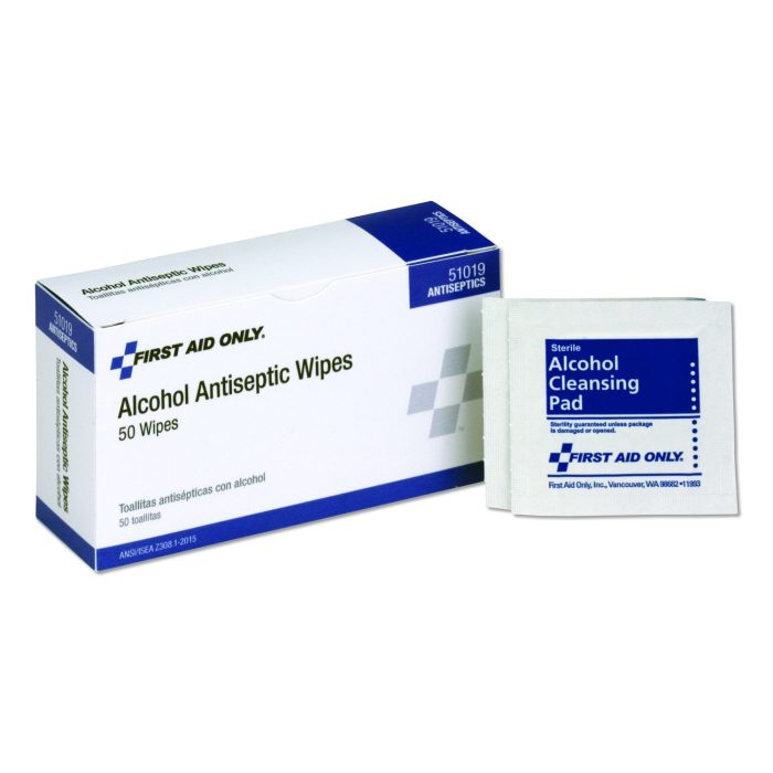 629313 First Aid Alcohol Pads, 50/box - Image 1
