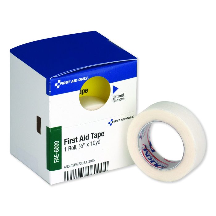 634486 First Aid Tape, 0.5" x 10 yds, White - Image 1