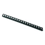 Plastic Comb Bindings for 11 x 8.5 Documents, 19 Rings, 0.38" (55-Sheet) Capacity, Black, 25/Pack