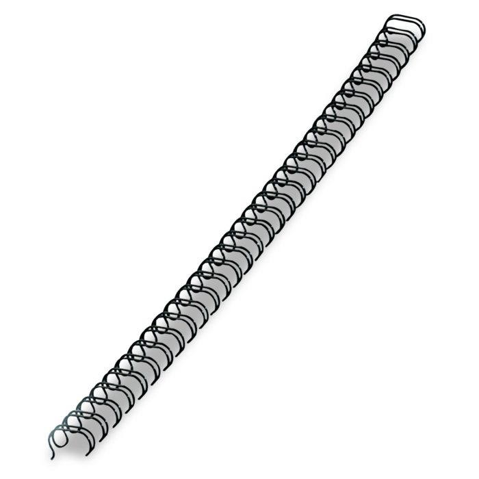 38720 Wire Bindings for 11 x 8.5 Documents, 32 Rings, 0.5" (100-Sheet) Capacity, Black, 25/Pack - Image 1
