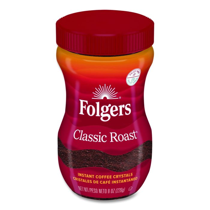 15085187 Classic Roast Instant, 8 oz Jar - Image 1
