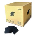 Cocktail Napkins, 1-Ply, 9 x 9, Black, 4,000/Carton