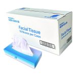 Facial Tissue, Flat Box, 2-Ply, White, 100 Sheets/Box, 30 Boxes/Carton