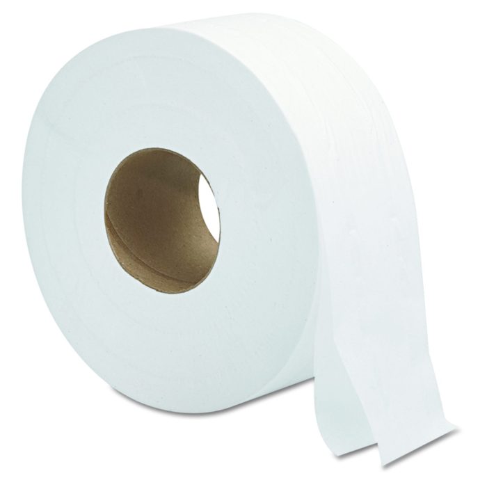 166013 Jumbo Roll Bath Tissue, Septic Safe, 2-Ply, 3.3" x 700 ft, White, 12 Rolls/Carton - Image 1