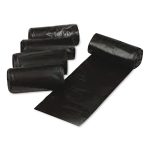 Low Density Can Liners, 56 gal, 1.5 mil, 43" x 47", Black, Interleaved Roll, 20 Bags/Roll, 5 Rolls/Carton