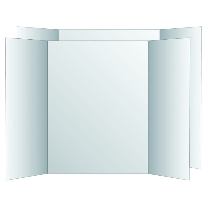 161789 Two Cool Tri-Fold Poster Board, 36 X 48, White/white, 6/carton - Image 1