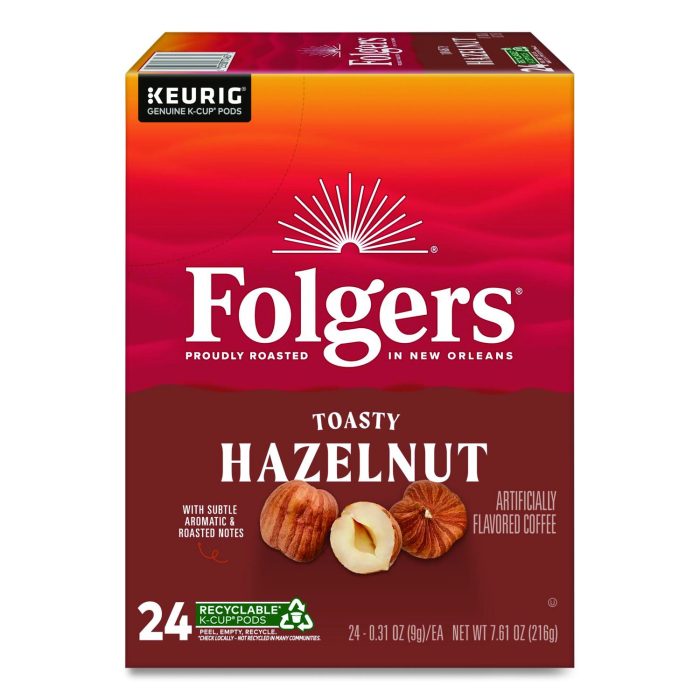 15050956 Toasty Hazelnut Coffee K-Cups, 24/Box - Image 1