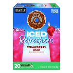 ICED Refreshers K-Cup Pods, Strawberry Acai, 20/Box