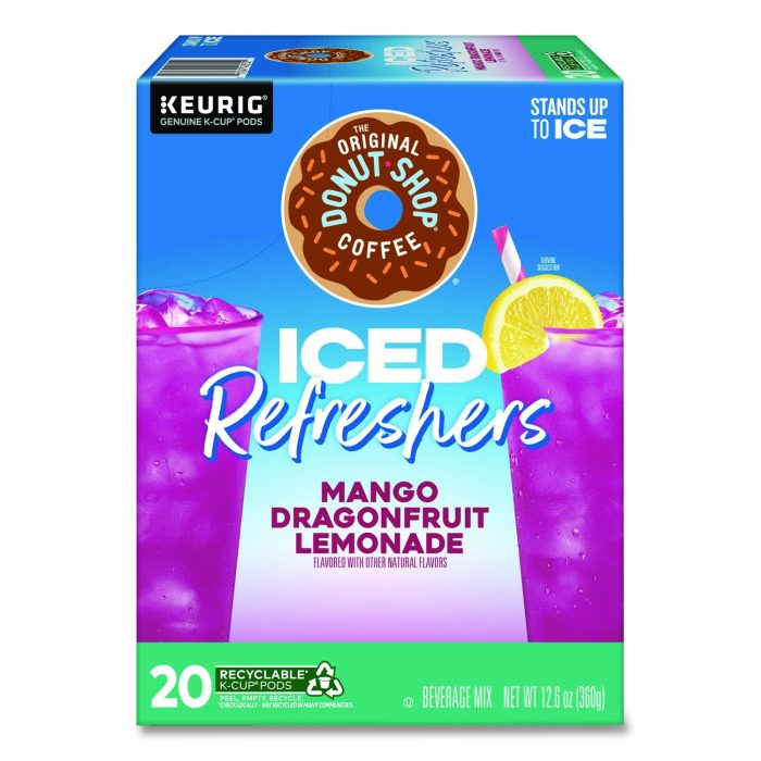 15094978 ICED Refreshers K-Cup Pods, Mango Dragonfruit Lemonade, 20/Box - Image 1