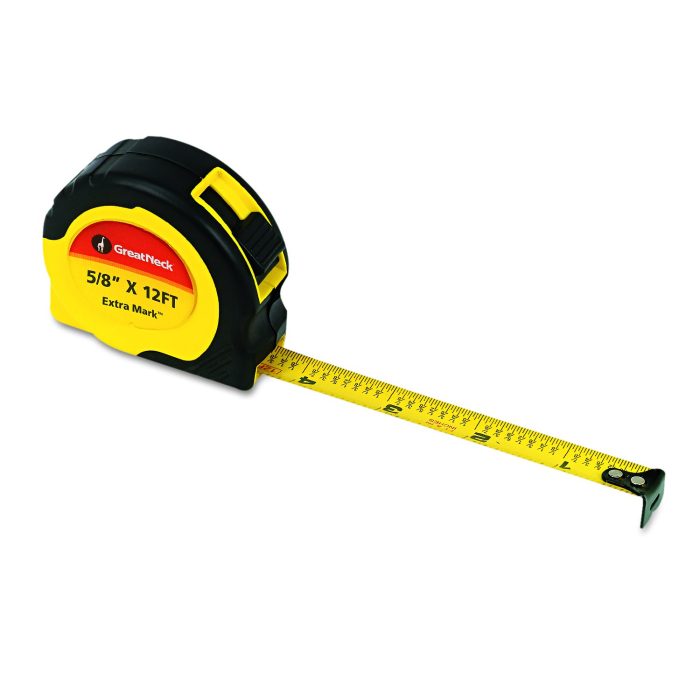 43900 ExtraMark Power Tape, 0.63" x 12 ft, Steel, Yellow/Black - Image 1