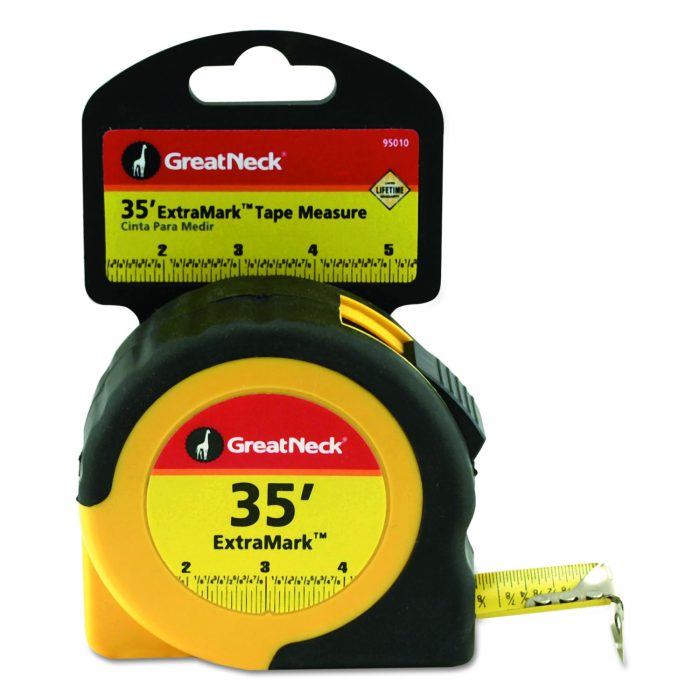 266982 ExtraMark Tape Measure, 1" x 35 ft, Steel, Orange/Black - Image 1