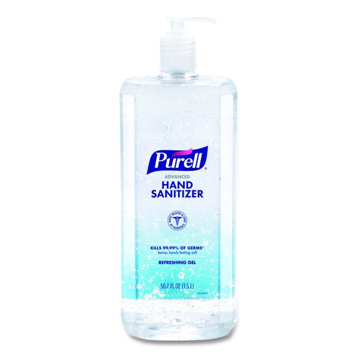 846693 Advanced Hand Sanitizer Refreshing Gel, 1.5 L Pump Bottle, Clean Scent - Image 1