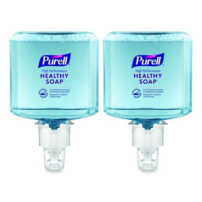 841570 CLEAN RELEASE Technology (CRT) HEALTHY SOAP High Performance Foam Refill, For ES4 Dispensers, Fragrance-Free, 1,200 mL, 2/CT - Image 1