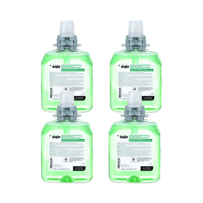 770586 Green Certified Foam Hair and Body Wash Refill, Cucumber Melon Scent, 1,250 mL, 4/Carton - Image 1