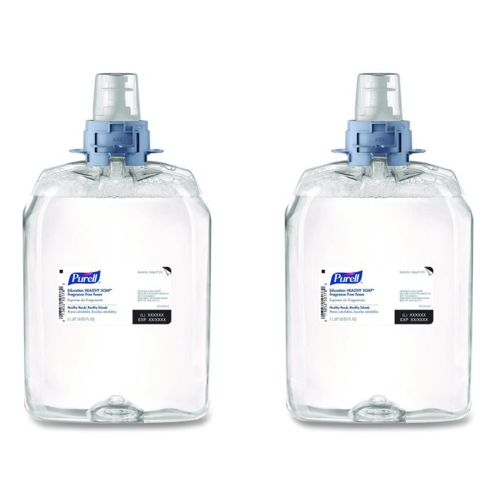 15052671 Education HEALTHY SOAP Fragrance Free Foam Refill, Unscented, 2,000 mL, 2/Carton - Image 1