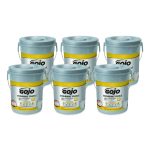Scrubbing Towels, Hand Cleaning, 2-Ply, 10.5 x 12, Silver/Yellow, 72/Bucket, 6/Carton