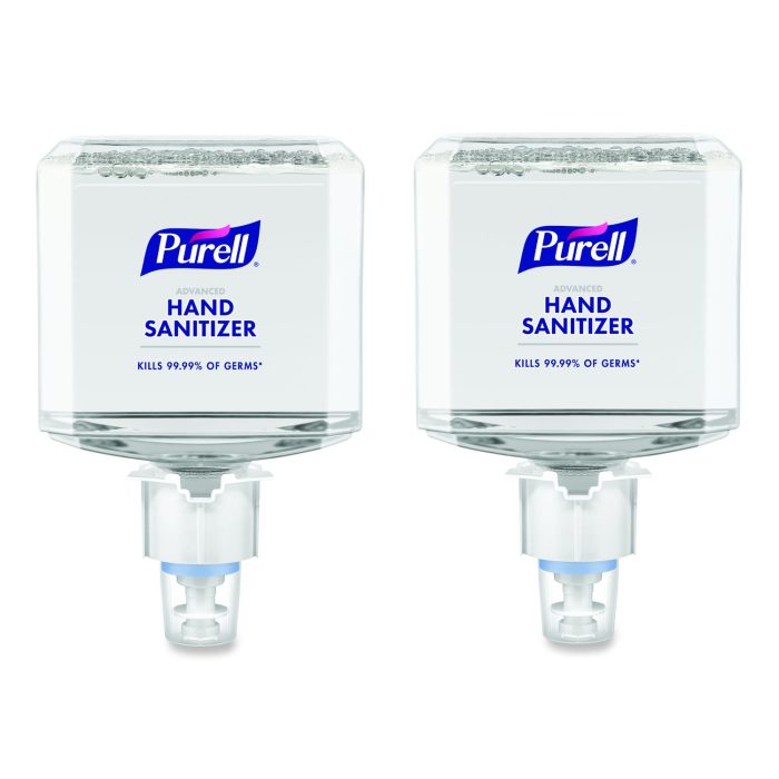 841626 Advanced Hand Sanitizer Foam, For ES6 Dispensers, 1,200 mL Refill, Clean Scent, 2/Carton - Image 1