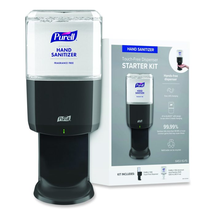 828682 Advanced Hand Sanitizer Foam ES6 Starter Kit, 1,200 mL Graphite - Image 1