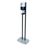 Es6 Hand Sanitizer Floor Stand With Dispenser, 1,200 Ml, 13.5 X 5 X 28.5, Graphite/silver