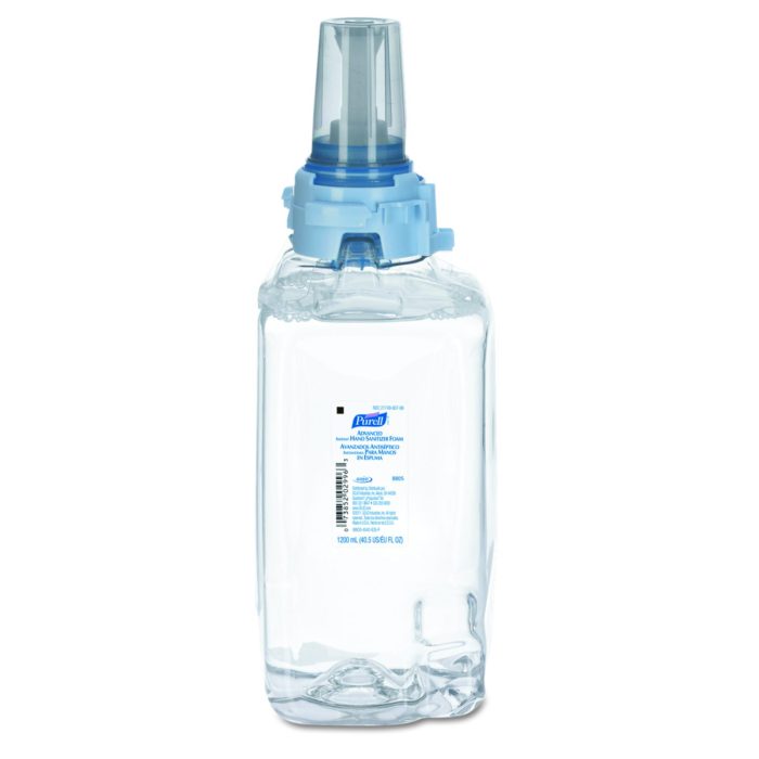 280965 Advanced Hand Sanitizer Foam, For ADX-12, Dispensers, 1,200 mL Fragrance-Free - Image 1