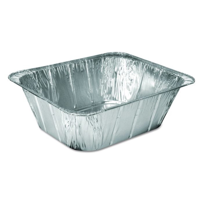 202108 Aluminum Steam Table Pans, Half-Size Extra Deep, 4.19" Deep, 10.31 x 12.69, 100/Carton - Image 1