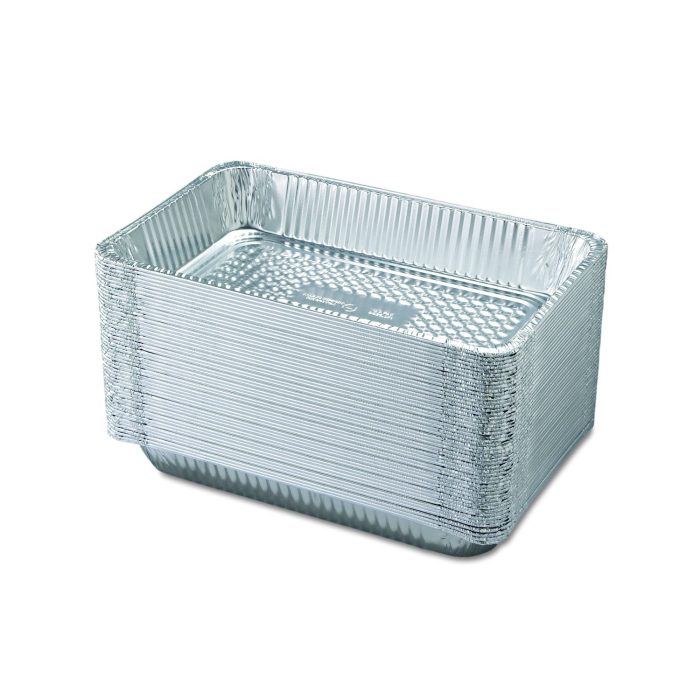 153857 Aluminum Steam Table Pans, Full-Size Deep, 60 Gauge, 3.19" Deep, 12.19 x 20.75, 50/Carton - Image 1